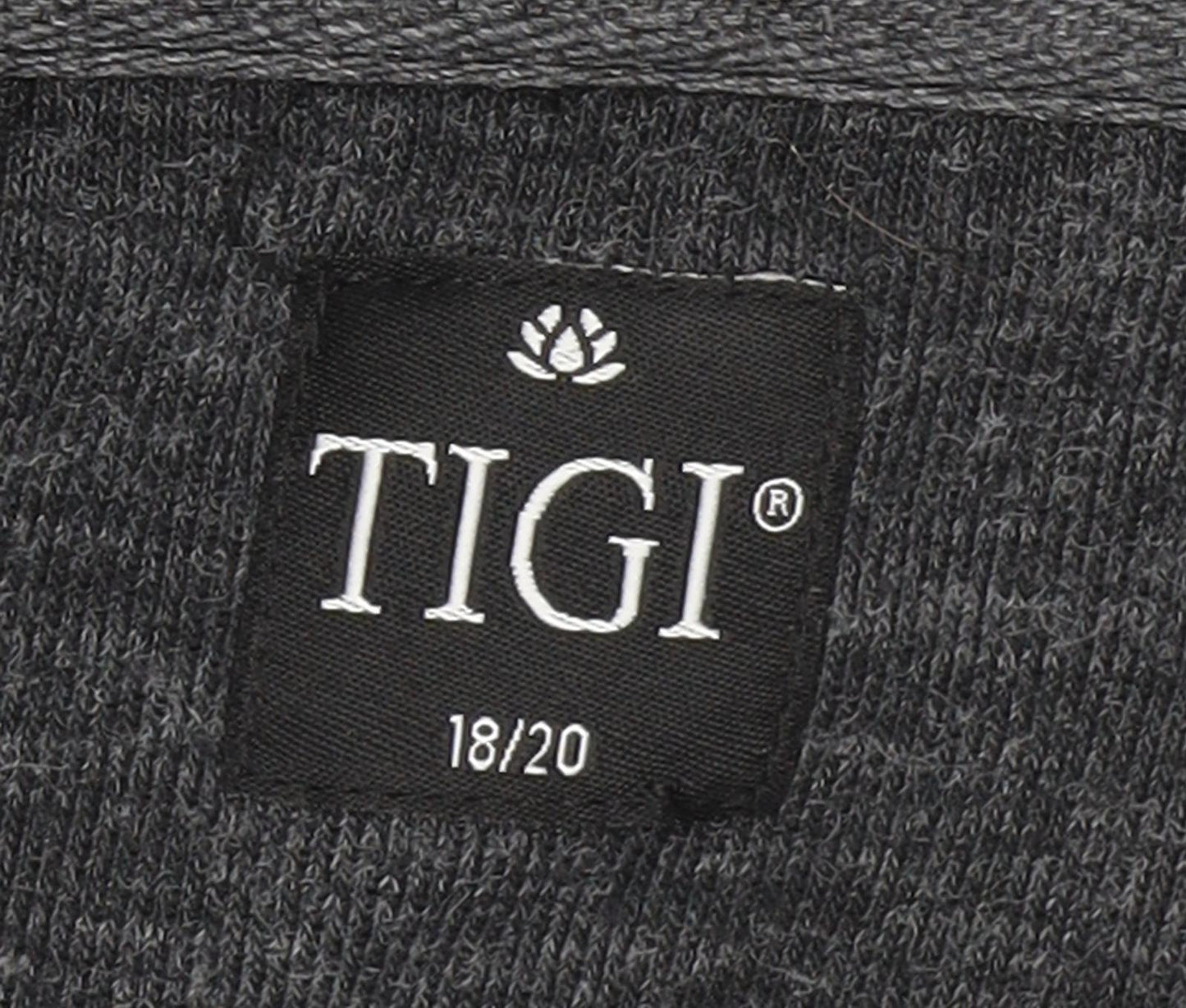 TIGI Women's Grey Cowl Neck Long Sleeve Top