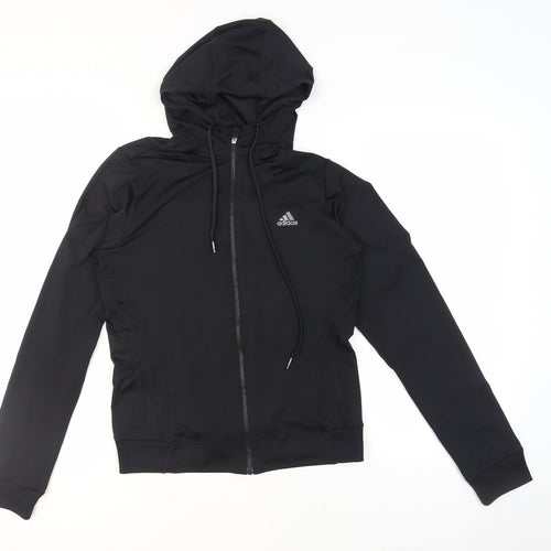 Adidas Women's Black Hoodie Size 12 Full Zip