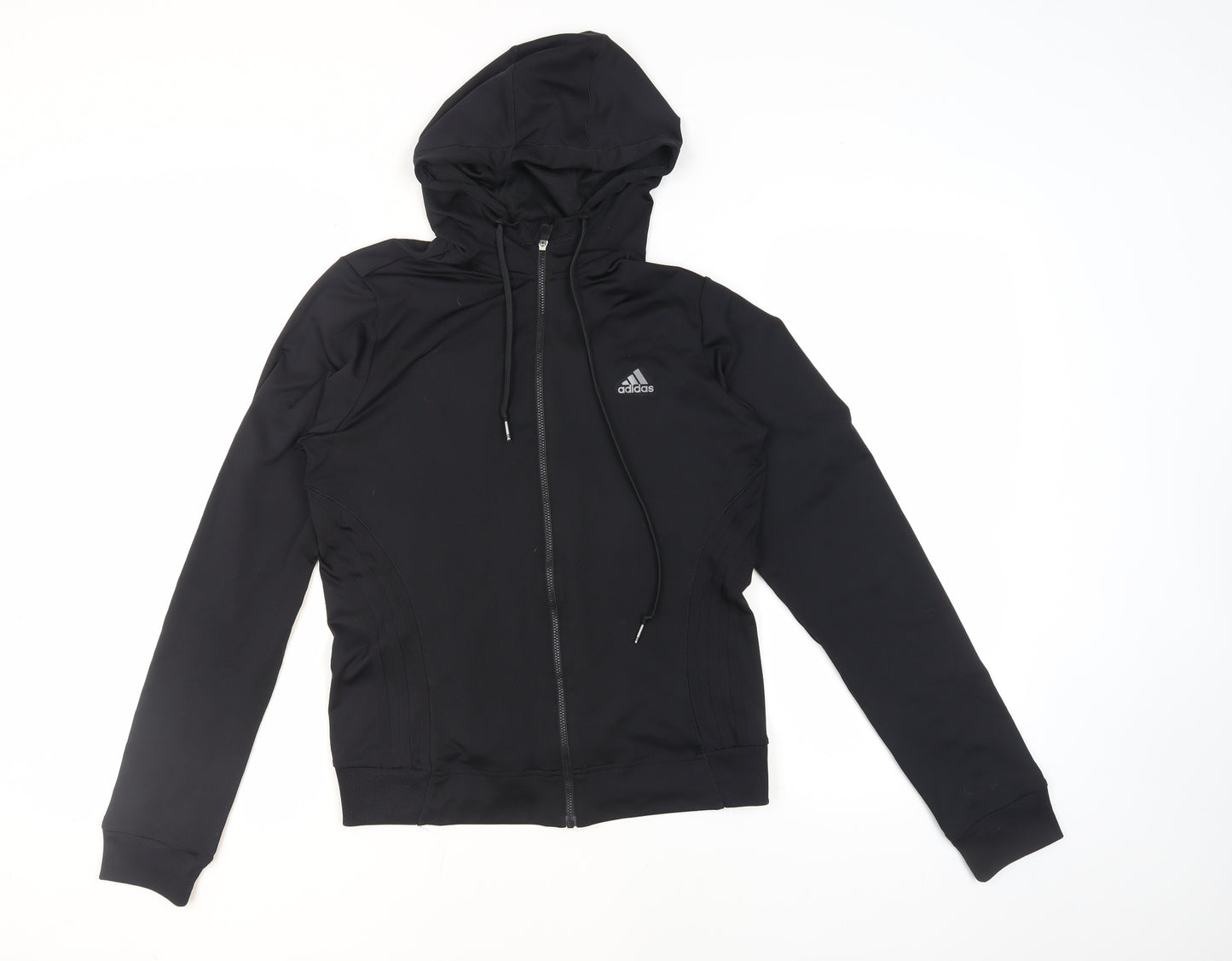 Adidas Women's Black Hoodie Size 12 Full Zip