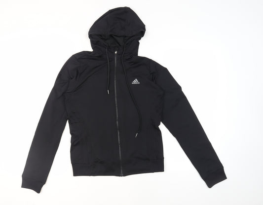 Adidas Women's Black Hoodie Size 12 Full Zip