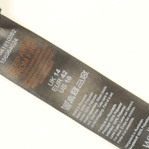 Wallis Women's Blue Leopard Print Dress Size 14