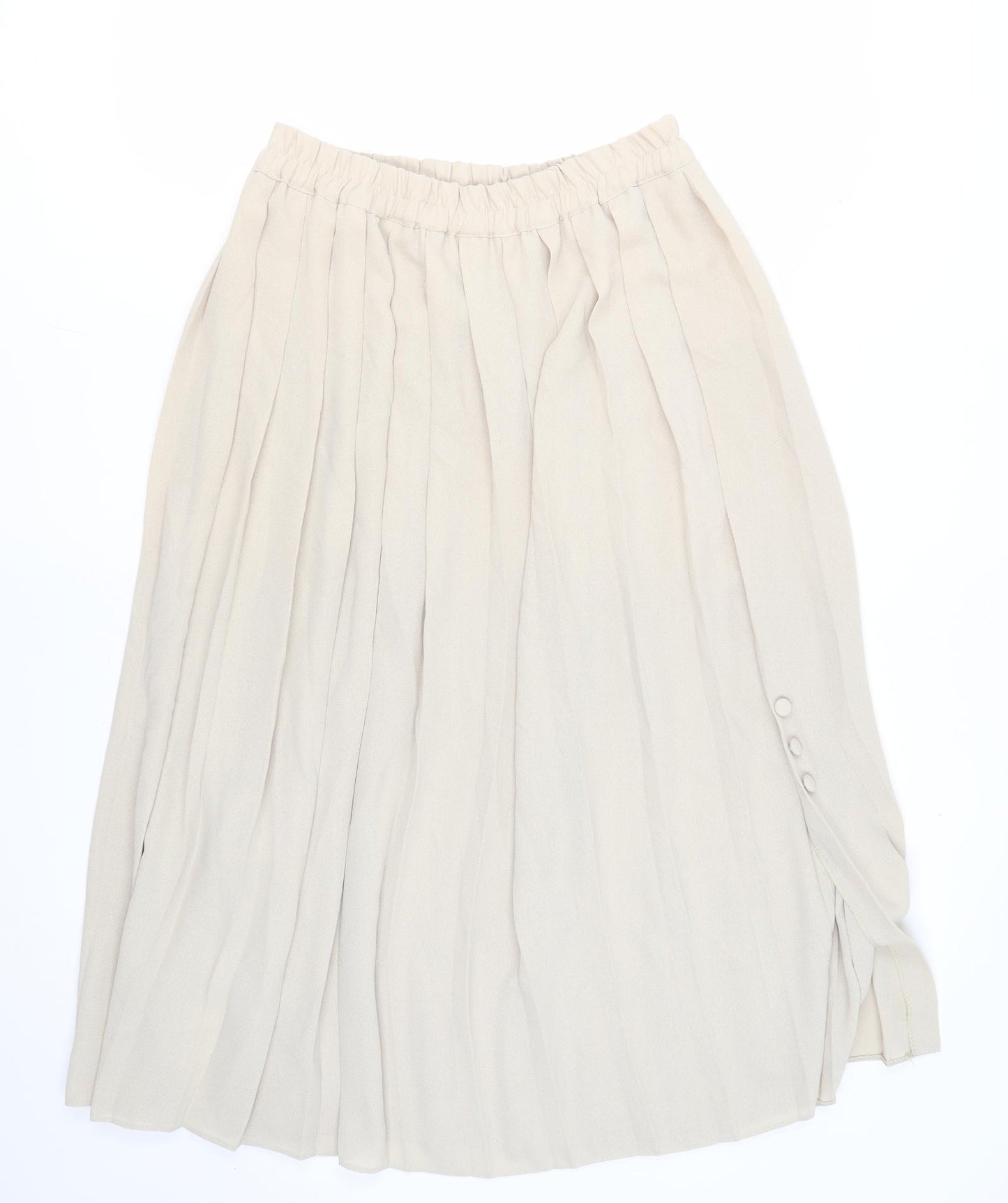 Stephen Women's Beige Midi Pleated Skirt, Size 6