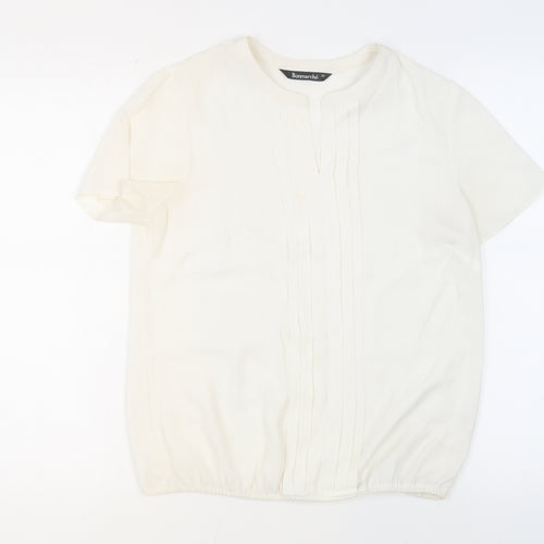 Bonmarché Women's White Blouse, Size 10, Casual Elegance