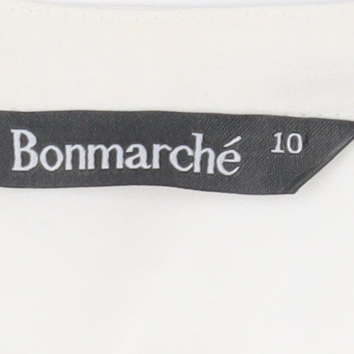 Bonmarché Women's White Blouse, Size 10, Casual Elegance