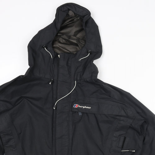 Berghaus Womens Black Rain Coat Coat Size 12 Zip