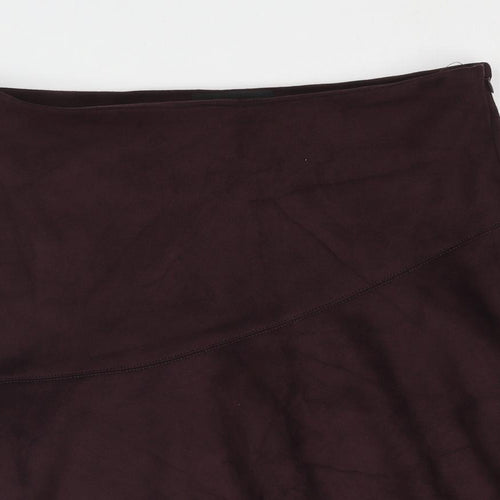 NEXT Womens Purple Polyester A-Line Skirt Size 12 Zip