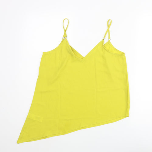 New Look Womens Yellow Polyester Camisole Blouse Size 12 V-Neck