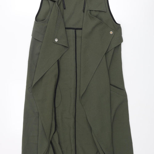 River Island Womens Green Gilet Jacket Size 8 - Waterfall Front