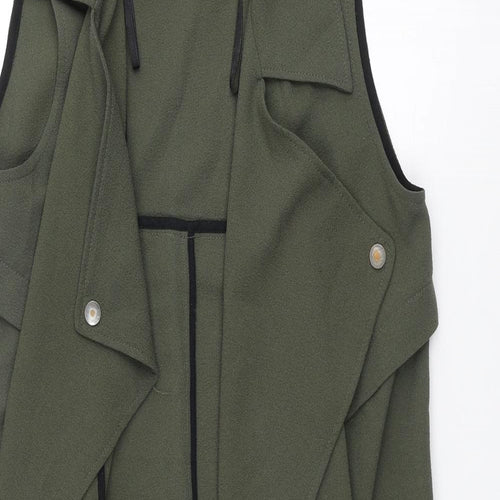 River Island Womens Green Gilet Jacket Size 8 - Waterfall Front