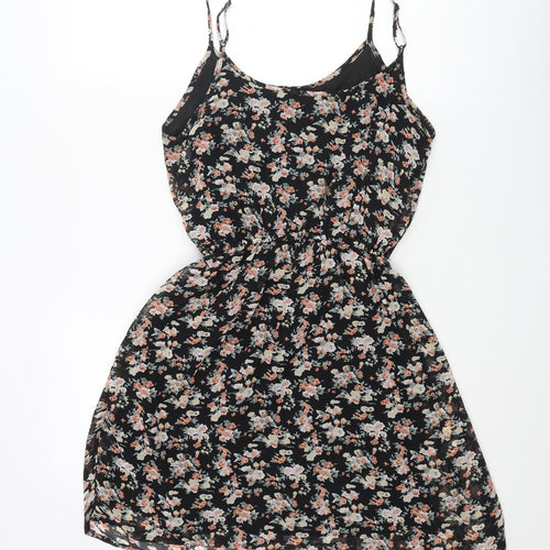 Select Womens Multicoloured Floral Polyester Shift Size 8 Scoop Neck Pullover - Lace Detail
