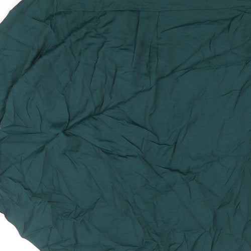 Whistles Womens Green Nylon Basic Blouse Size 10 Collared