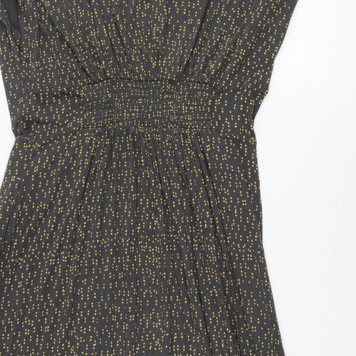 White Stuff Womens Grey Geometric Viscose Shift Size 16 Round Neck Pullover