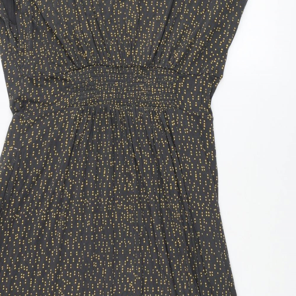 White Stuff Womens Grey Geometric Viscose Shift Size 16 Round Neck Pullover