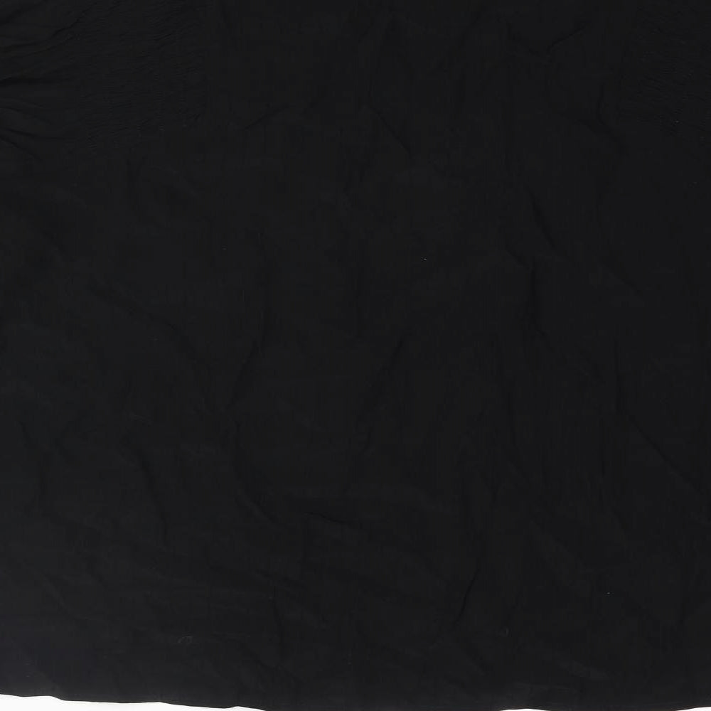 Kaffe Womens Black Viscose Basic Blouse Size 16 V-Neck