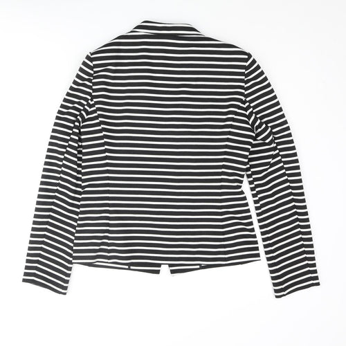 Marks and Spencer Womens Black Striped Jacket Size 12