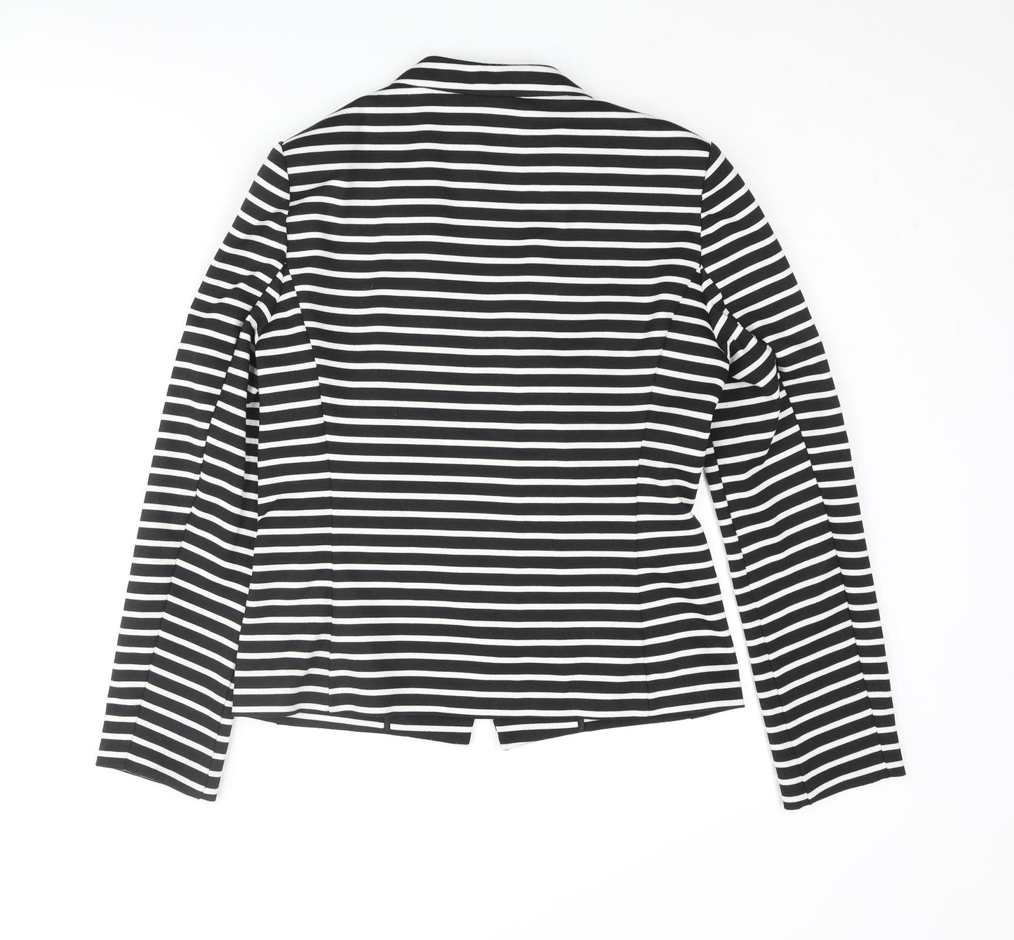 Marks and Spencer Womens Black Striped Jacket Size 12