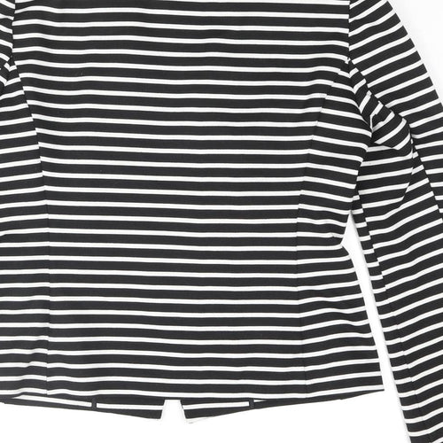 Marks and Spencer Womens Black Striped Jacket Size 12