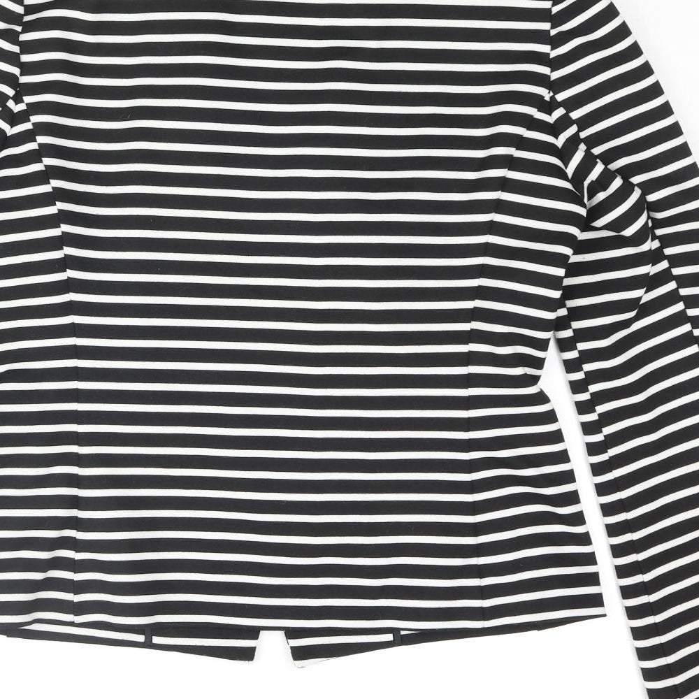 Marks and Spencer Womens Black Striped Jacket Size 12