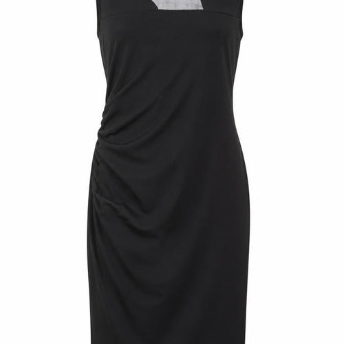 Pied A Terre Womens Black Polyester Pencil Dress Size 10 Boat Neck Pullover - Cowl Back