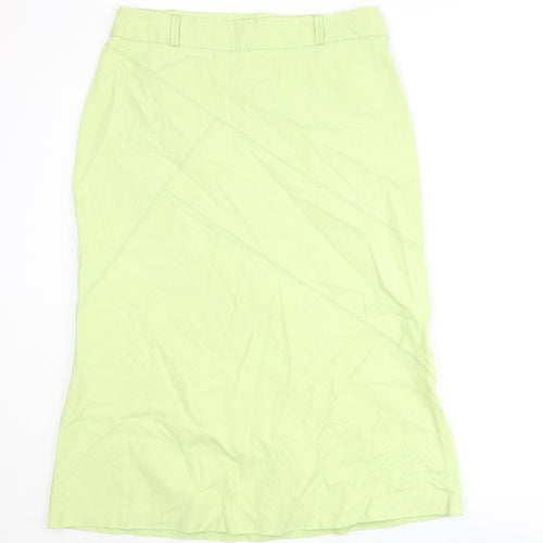 Off Shoot Womens Green Polyester Straight & Pencil Skirt Size 34 in Zip