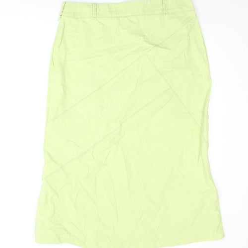 Off Shoot Womens Green Polyester Straight & Pencil Skirt Size 34 in Zip