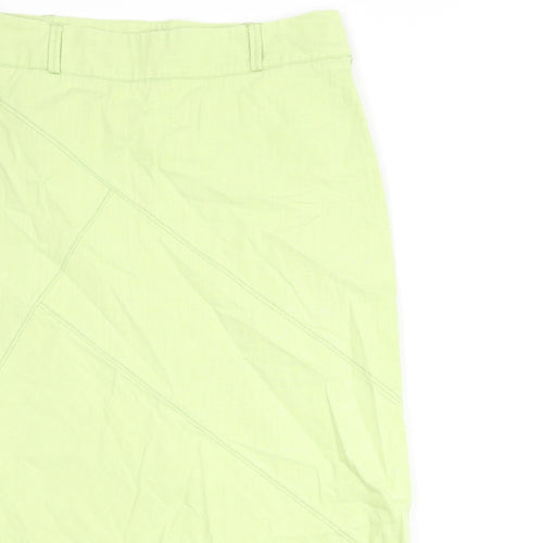 Off Shoot Womens Green Polyester Straight & Pencil Skirt Size 34 in Zip