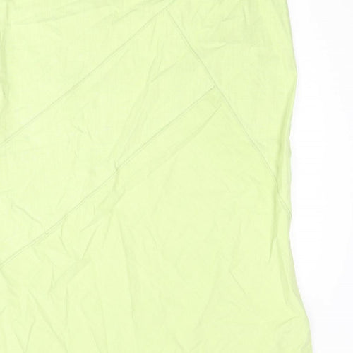 Off Shoot Womens Green Polyester Straight & Pencil Skirt Size 34 in Zip