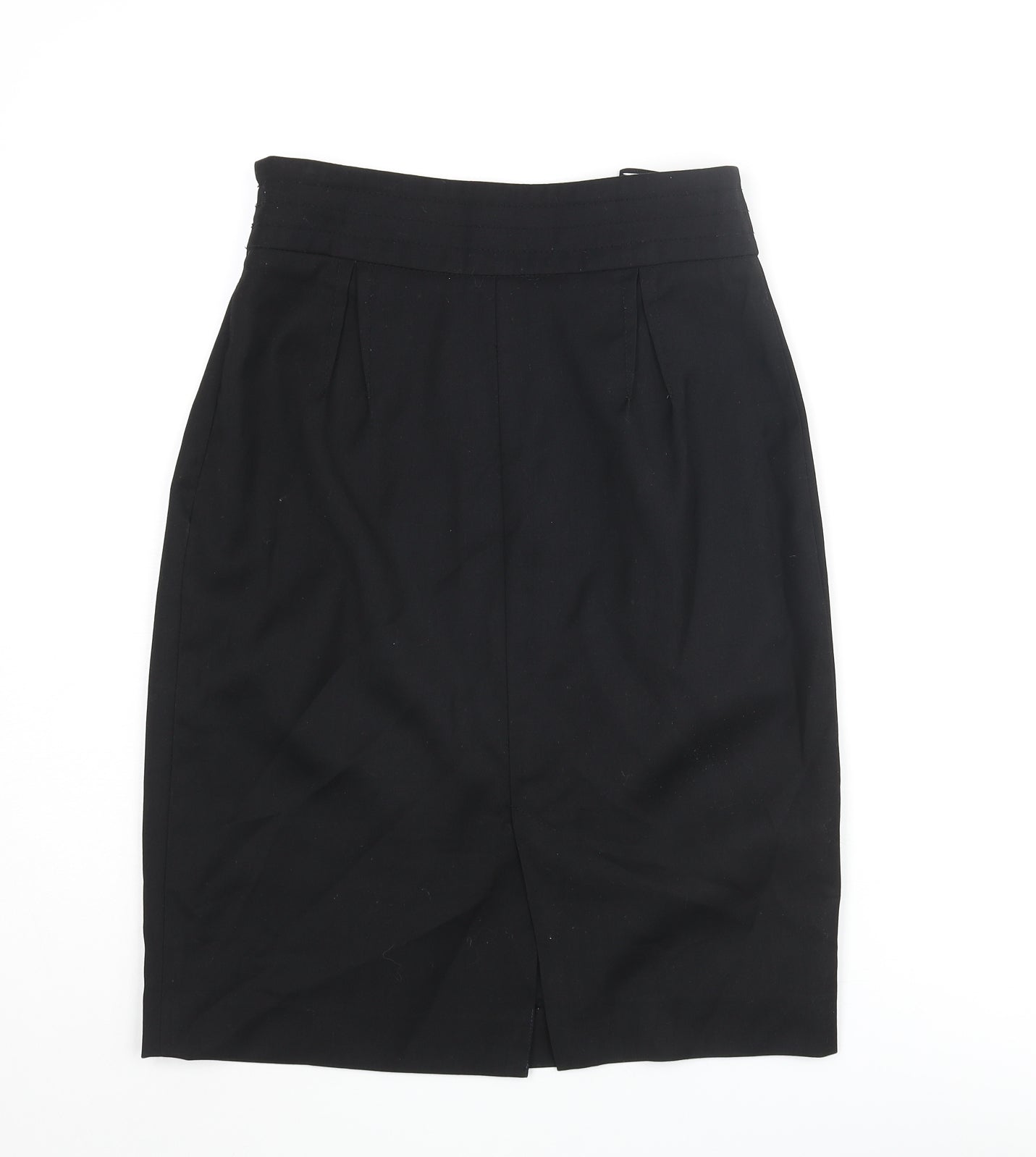 Mango Womens Black Polyester Straight & Pencil Skirt Size 8 Zip
