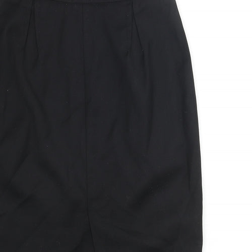 Mango Womens Black Polyester Straight & Pencil Skirt Size 8 Zip