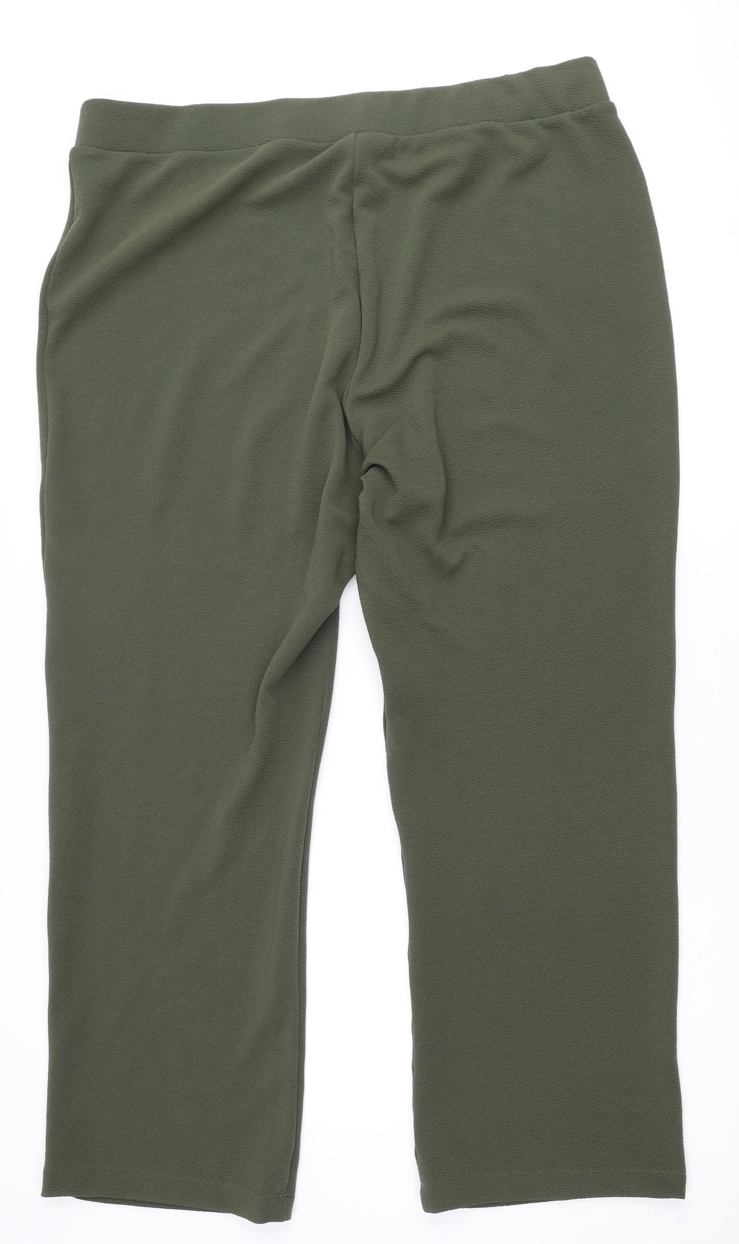 Bonmarché Womens Green Polyester Trousers Size 26 L31 in Regular