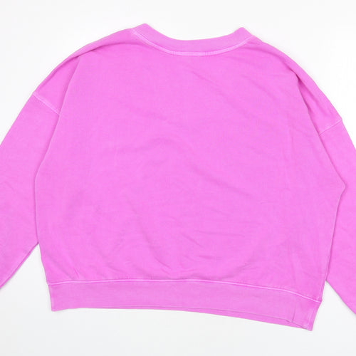B by Boutique Womens Pink Cotton Pullover Sweatshirt Size M Pullover