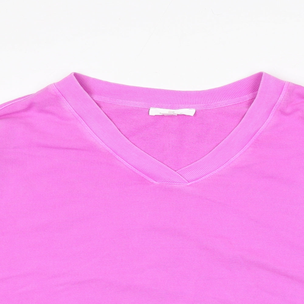 B by Boutique Womens Pink Cotton Pullover Sweatshirt Size M Pullover