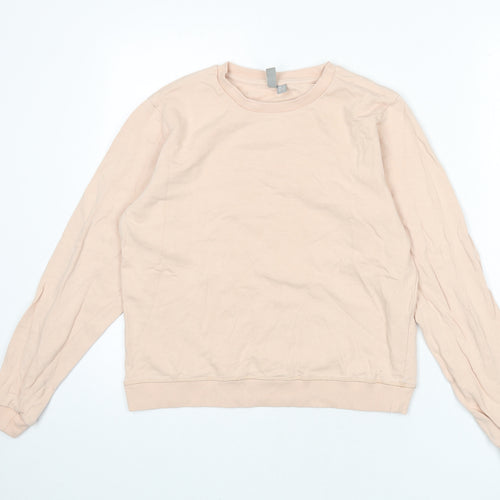 ASOS Womens Pink 100% Cotton Pullover Sweatshirt Size 6 Pullover