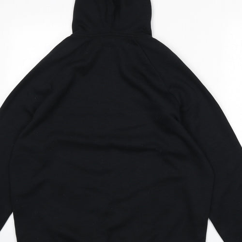 Autograph Mens Black Cotton Henley Hoodie Size M