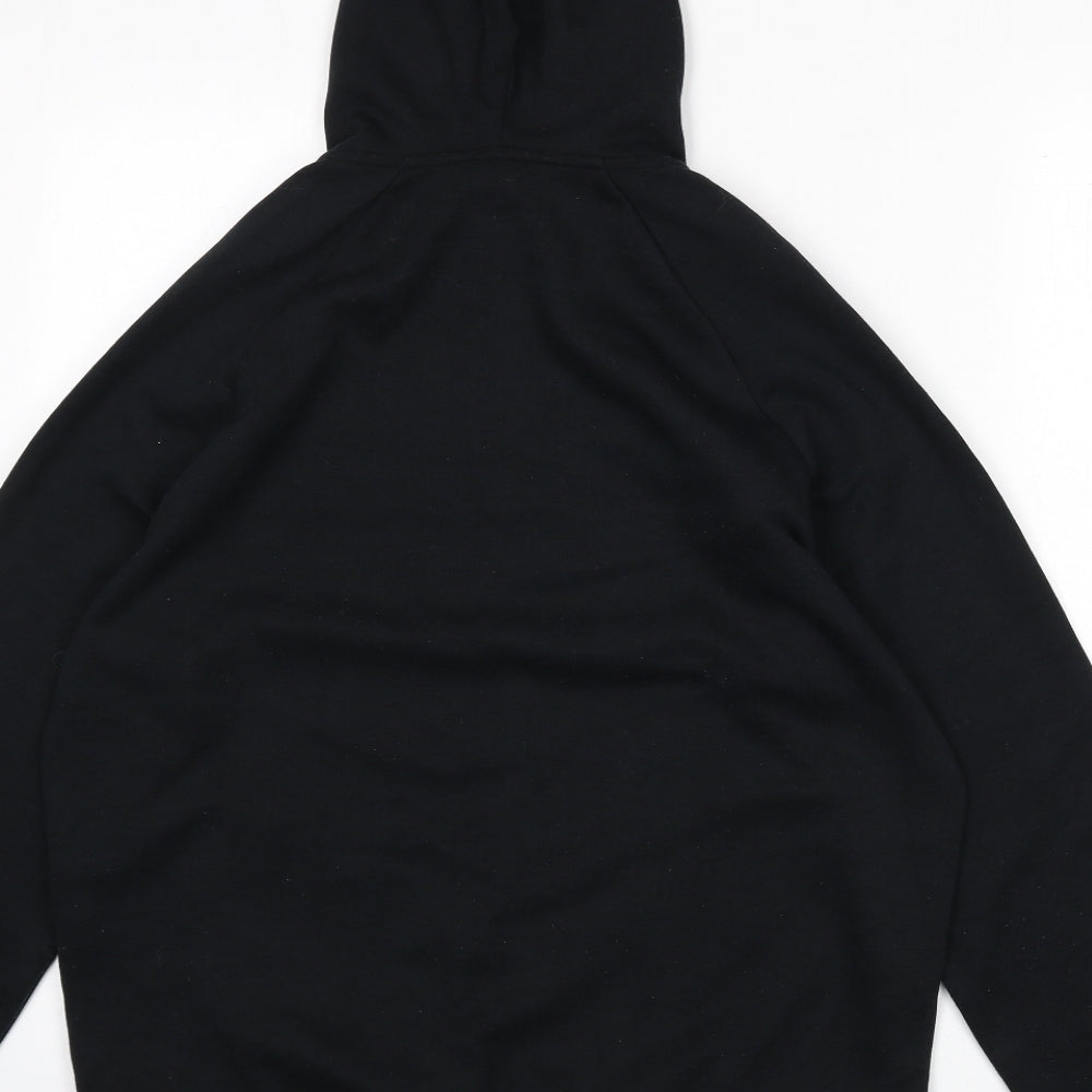 Autograph Mens Black Cotton Henley Hoodie Size M