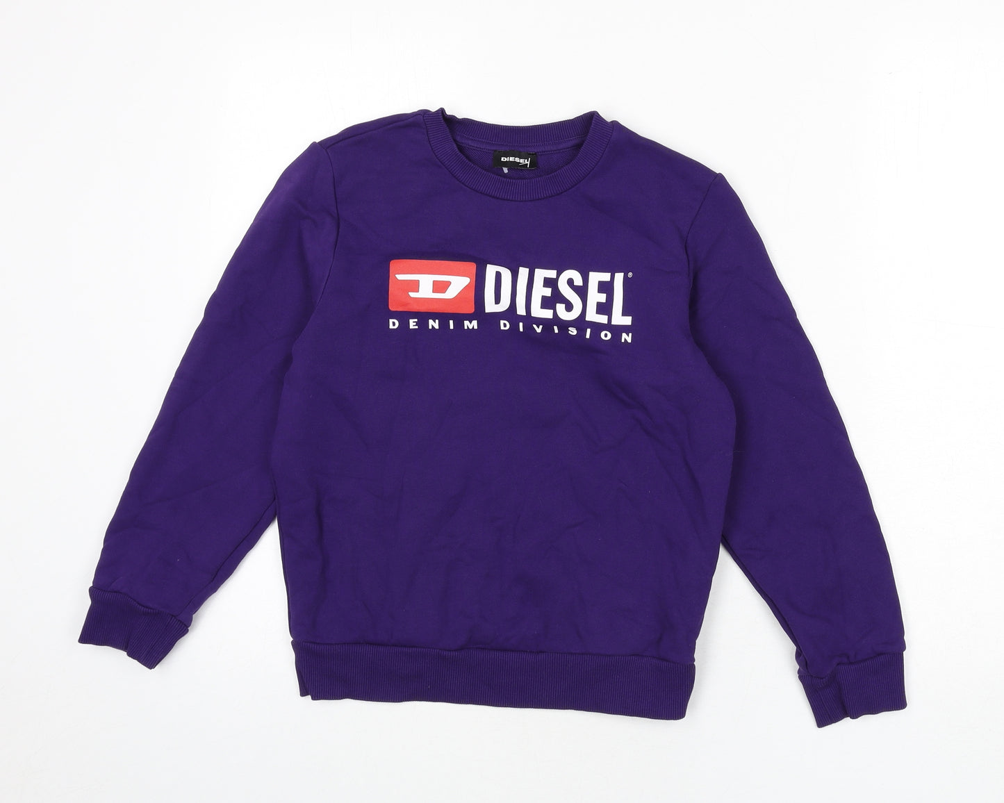 Diesel Womens Purple 100% Cotton Pullover Sweatshirt Size 10 Pullover