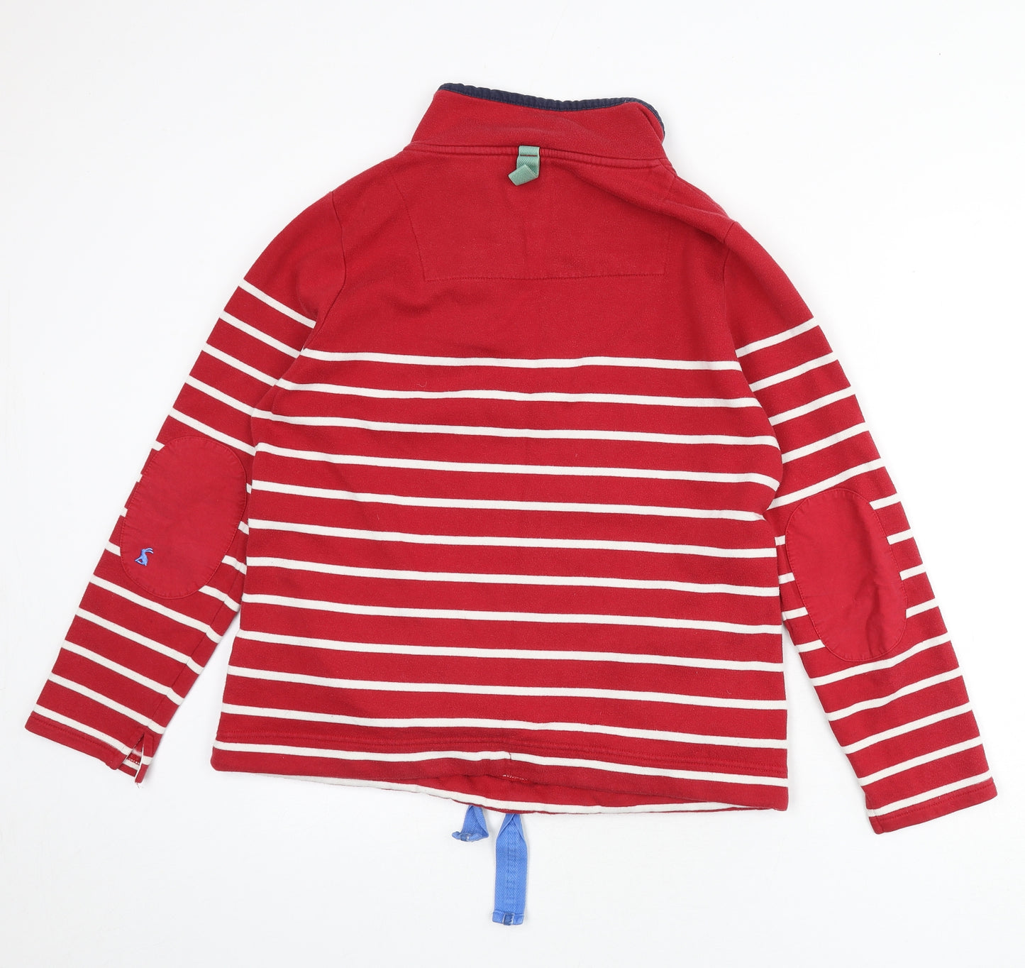 Joules Womens Red Striped Cotton Pullover Sweatshirt Size 12 Button