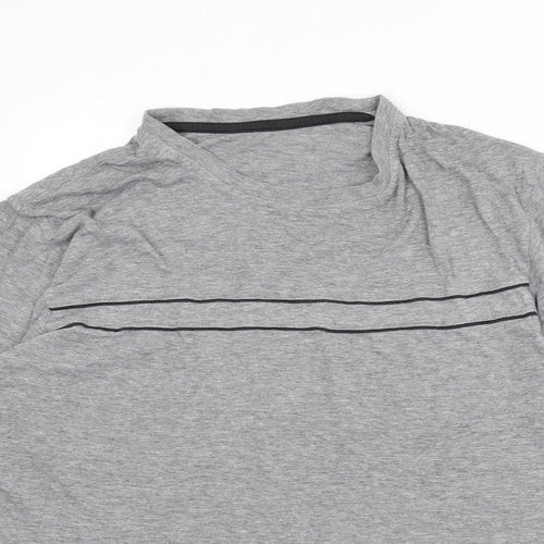 BHS Mens Grey Cotton T-Shirt Size M Round Neck
