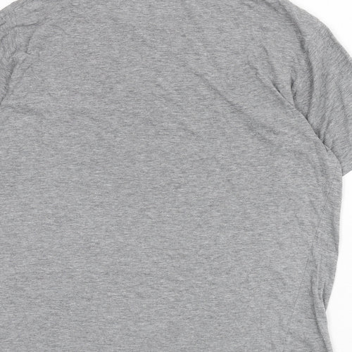 BHS Mens Grey Cotton T-Shirt Size M Round Neck