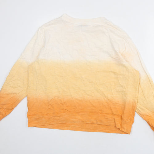 Marks and Spencer Womens Orange Cotton Pullover Sweatshirt Size M Pullover - Gradient Effect