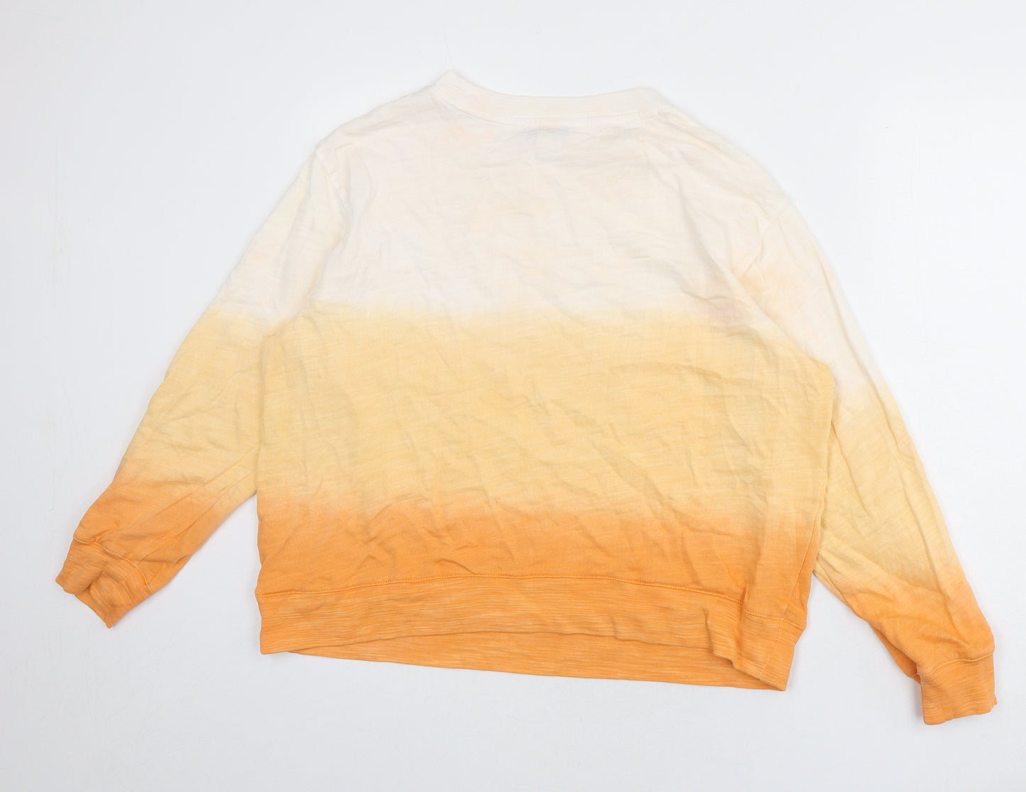 Marks and Spencer Womens Orange Cotton Pullover Sweatshirt Size M Pullover - Gradient Effect