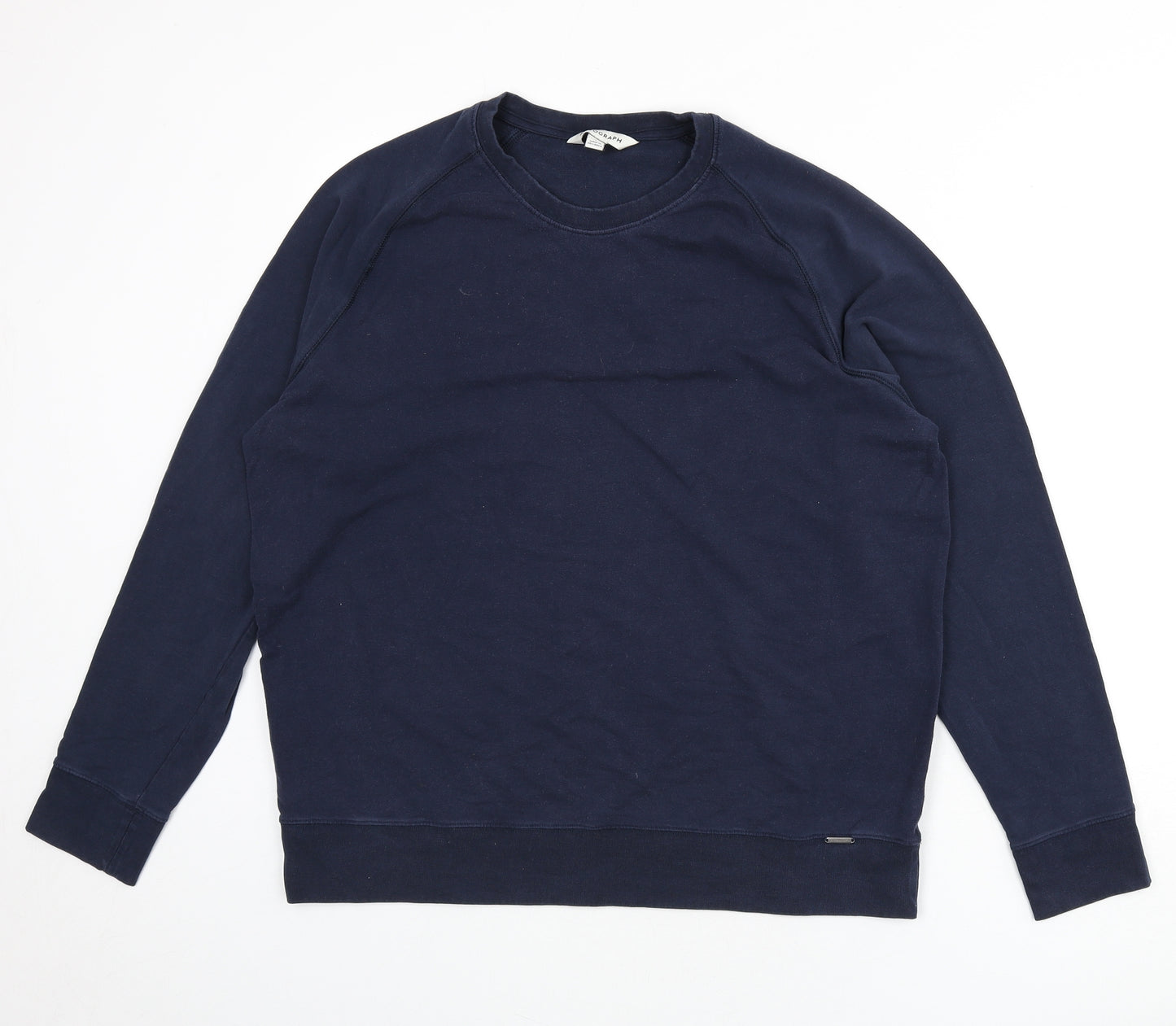 Autograph Mens Blue Polyester Pullover Sweatshirt Size L
