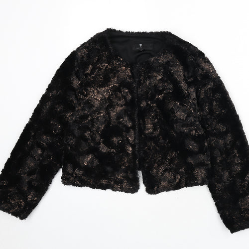 H&M Womens Black Jacket Size 8 Hook & Eye - Bolero