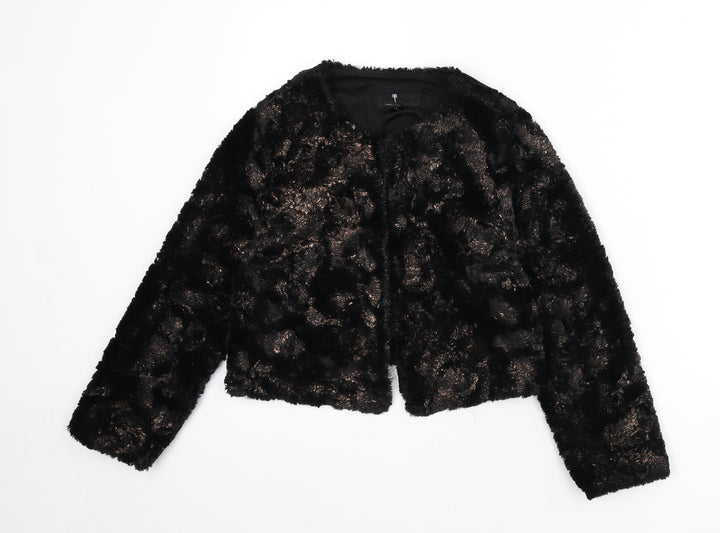 H&M Womens Black Jacket Size 8 Hook & Eye - Bolero