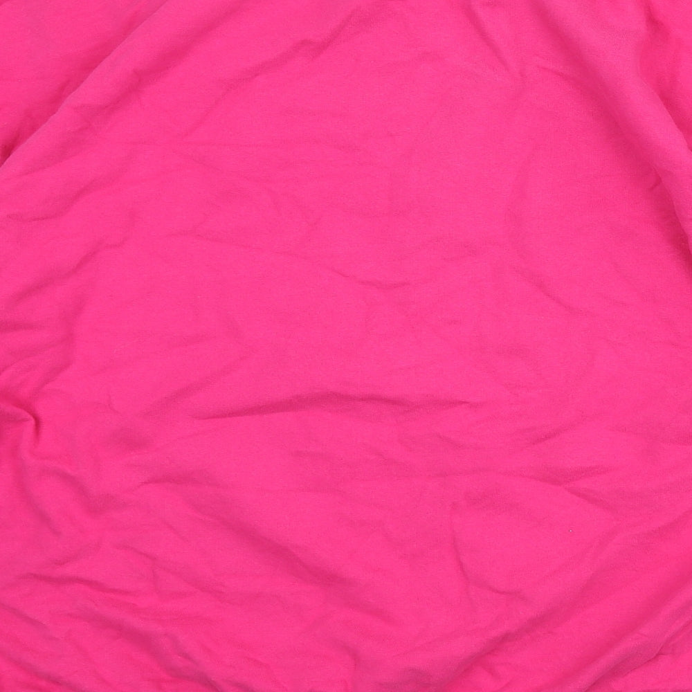 New Look Womens Pink Cotton Pullover Sweatshirt Size L Pullover