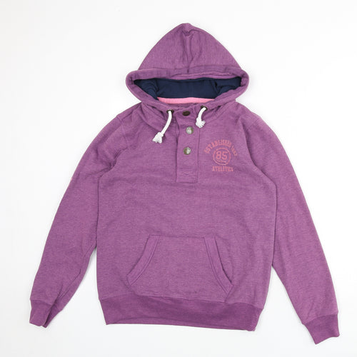 Crane Womens Purple Polyester Pullover Hoodie Size L Snap - New Jersey