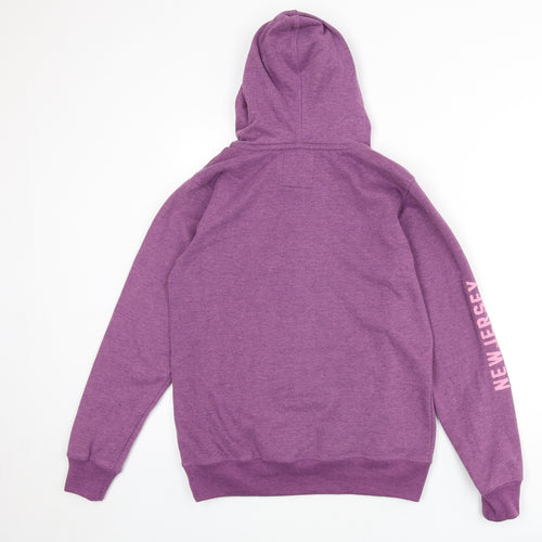 Crane Womens Purple Polyester Pullover Hoodie Size L Snap - New Jersey