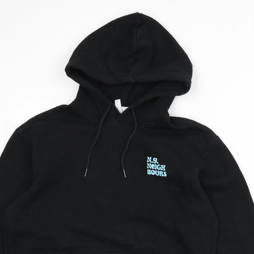 H&M Womens Black Cotton Pullover Hoodie Size S Pullover - N.Y. Neighbors