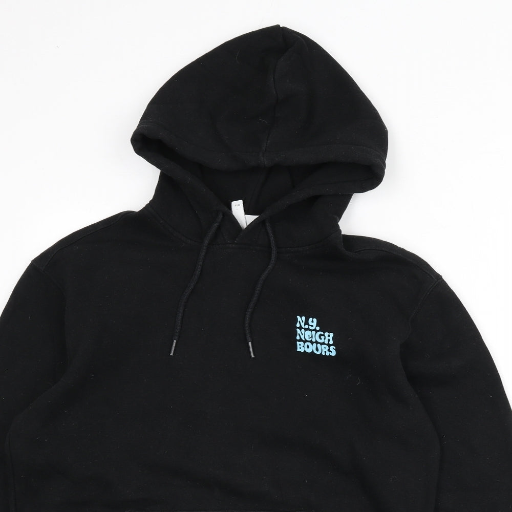 H&M Womens Black Cotton Pullover Hoodie Size S Pullover - N.Y. Neighbors