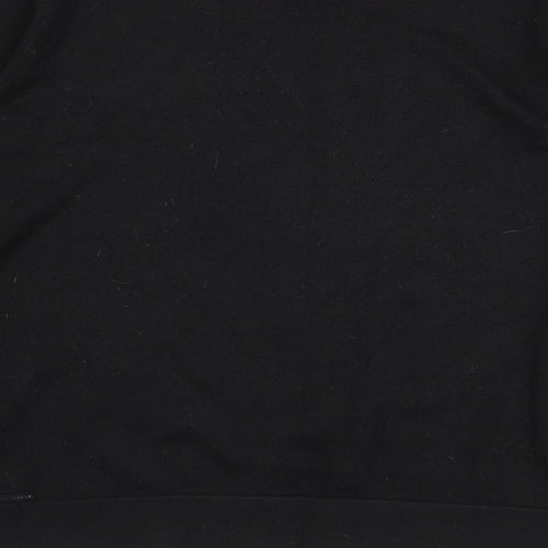 Full Circle Mens Black V-Neck Cotton Pullover Jumper Size L Long Sleeve